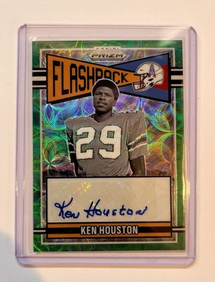 2025 Panini Prizm Ken Houston Flashback Auto Green Scope /75 SSP Oilers Legend 