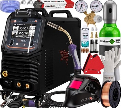 SPARTUS Schweißgerät 3in1 Kombi MIG/MAG WIG MMA XPRO MIG 260 DUAL PULSE 260A SET