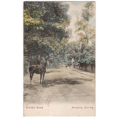 Bramley Station Road, Surrey Postkarte postalisch gebraucht 1906