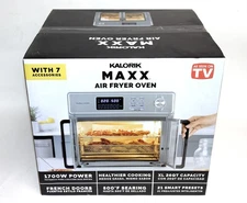 Kalorik MAXX 1700W XL 26Qt Smart Air Fryer Oven With Accessories - NEW SEALED!