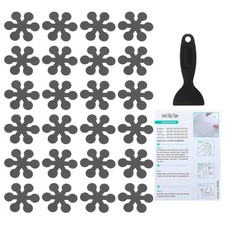 24 Pcs Snowflake Bathtub Non Slip Stickers 3.15x3.15 Inch, Gray
