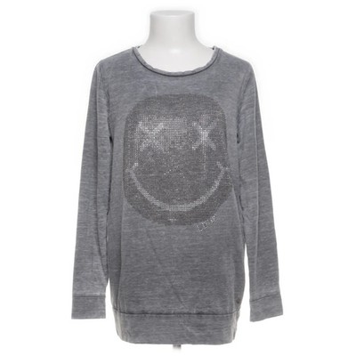 Frogbox, Sweatshirt, Größe: 36, Grau, Baumwolle/Polyester, Print, Damen #bnY