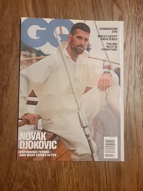 GQ MAGAZINE - FEBRUARY 2025 - NOVAK DJOKOVIC - No Label On Cover 