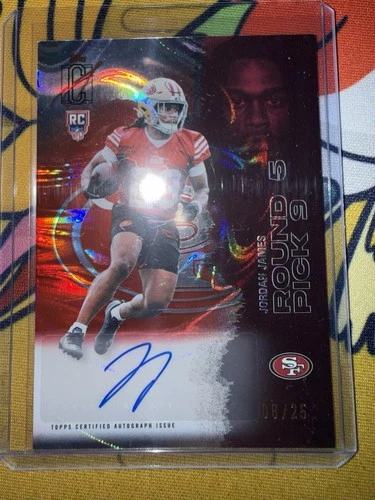 2025 Topps Signature Class #170 Jordan James Rookie Auto Red /25  49ers