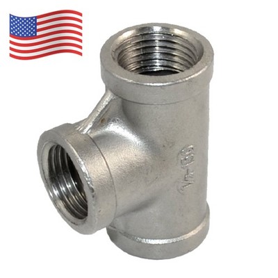 1/2'' NPT Tee T 3 way Female Threaded Pipe Fitting Stainless Steel 304 Adapter