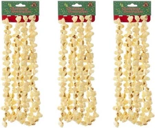Kurt Adler Plastic Popcorn 9' Christmas String Garland Set of 3