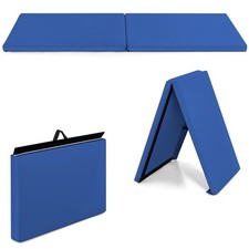 Exercise Mat, 2 FT x 6 FT Bi-Fold with Carry Handles, Thick Home Workout Floo...