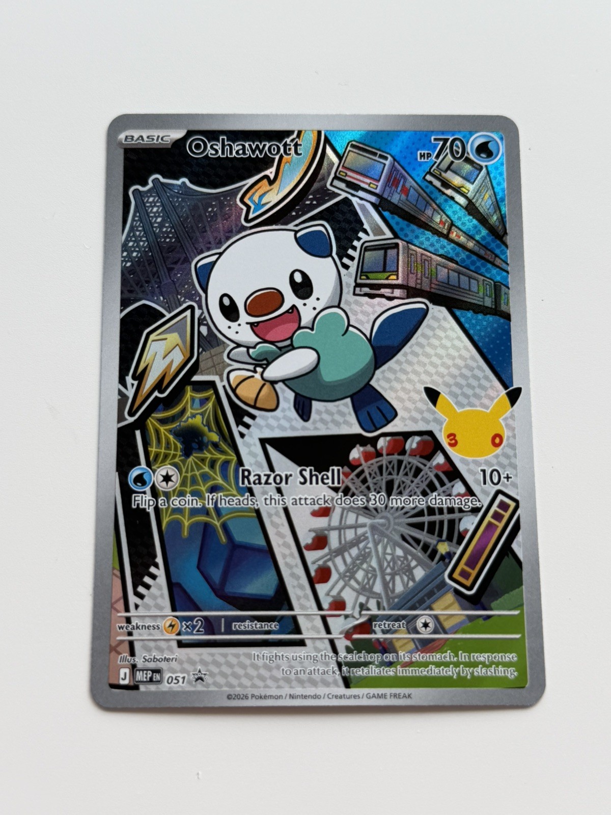 Pokémon TCG Oshawott First Partner Pack BW03 Regular Promo Promo