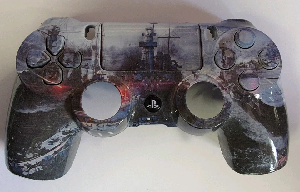 Playstation Dualshock 4 Controller Front Schale Plate Case World of warships ps4 - Bild 2 von 2