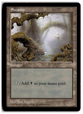 MTG Swamp - Clear Pack (Spears) - APAC Lands Moderately Played English