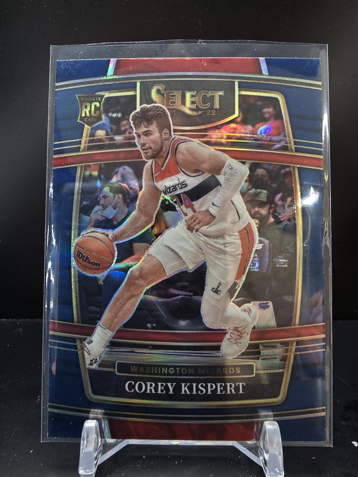 C822 - 2021-22 Panini Select - Concourse Corey Kispert #81 Blue Prizm (RC)