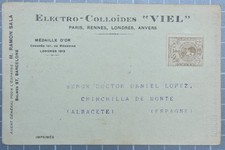 France, Paris, Médaille d'Or to Spain, Albacete, Chinchilla de Monte 1921 tc1387