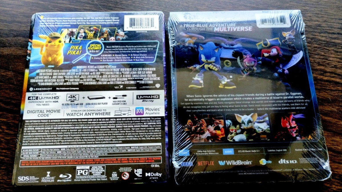 Sonic Prime: The Complete Series Blu Ray & Detective Pikachu