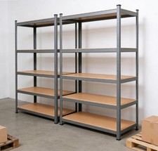 5 Tier Racking Heavy Duty Garage Shelving Storage Shelves Boltless Steel Unit