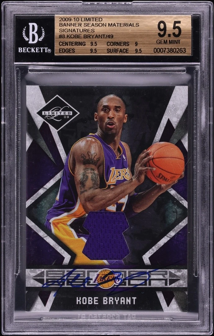 Panini Kobe Bryant Grade 9.5 Basketball Trading Cards Sports