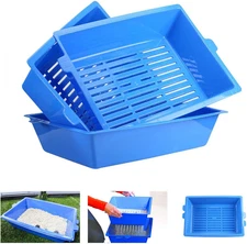 Cat Litter Box with 3 Sifting Trays - Self Cleaning, Reusable, Scoop Free, Easy