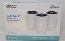 TP-Link Deco XE75 AXE5400 Tri-Band WiFI 6E Mesh Systems 3 Pack White 7200 sq ft