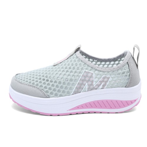 Freizeit Damen Mesh Atmungsaktiv Halbschuhe Plateau Slipper Schuhe Absatz Faule Schuhe - Bild 49 von 52