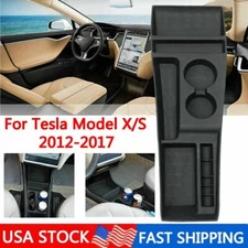 For Tesla Model S 2012-17 Cup Holder Center Console Storage Box Organizer Tray
