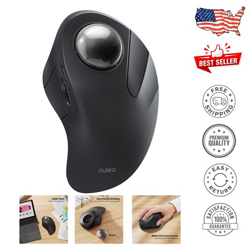 Wireless Ergonomic Mouse - Rechargeable, Bluetooth and Multi-Platform Compatible