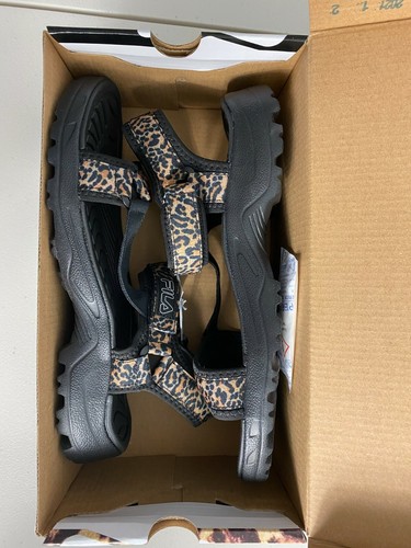 Fila Women's Andros Adjustable Strap Sandal, Leopard Print 11 - Picture 7 of 8