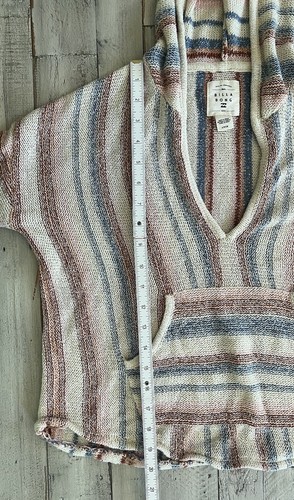 Suéter Billabong Mujer Pequeño Tejido Sudadera con Capucha Multicolor Baja Playa Relajado Boho - Imagen 8 de 8