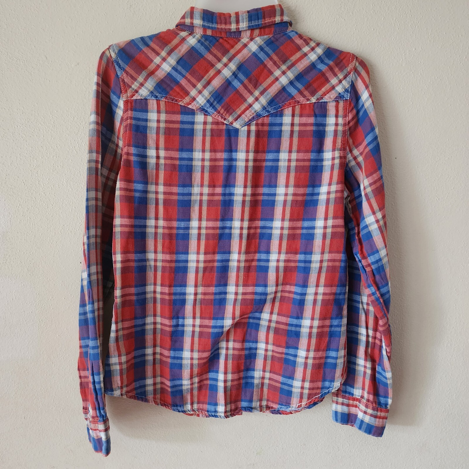 Hippie Laundry Multicolored Plaid Button Down Lon… - image 5