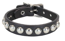 Studded One Row 3/8" Round Stud Punk Bracelet Goth Fetish Thrash Metal 