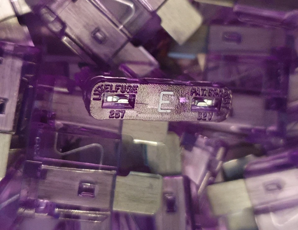 3 Amp Littelfuse X 50 Car Truck ATO Standard Blade Fuse Violet Max 32 Volt USA - Image 4 of 4