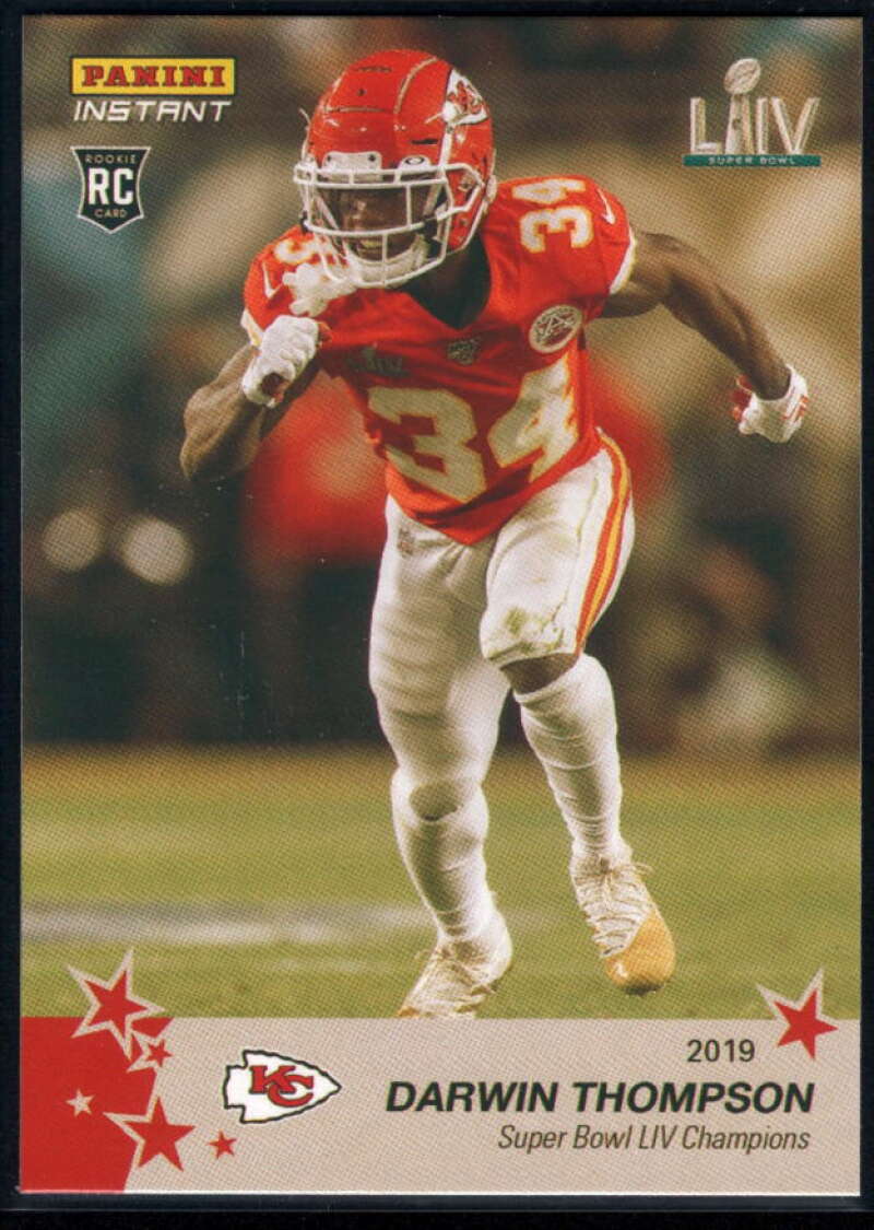 Darwin Thompson 2019 Panini Instant Super Bowl LIV Champions #3 Chiefs 