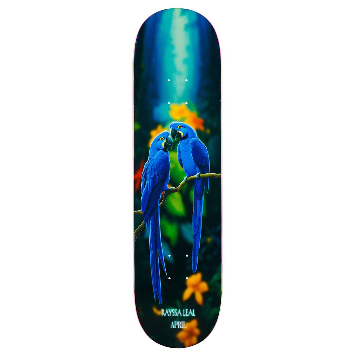 April Skateboard Deck Rayssa Blue Macaw 8.25