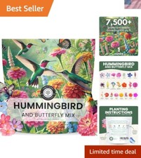 Large 1 Ounce Hummingbird Butterfly Wildflower Mix - 7,500 Seeds for Planting 417.12 per gallon