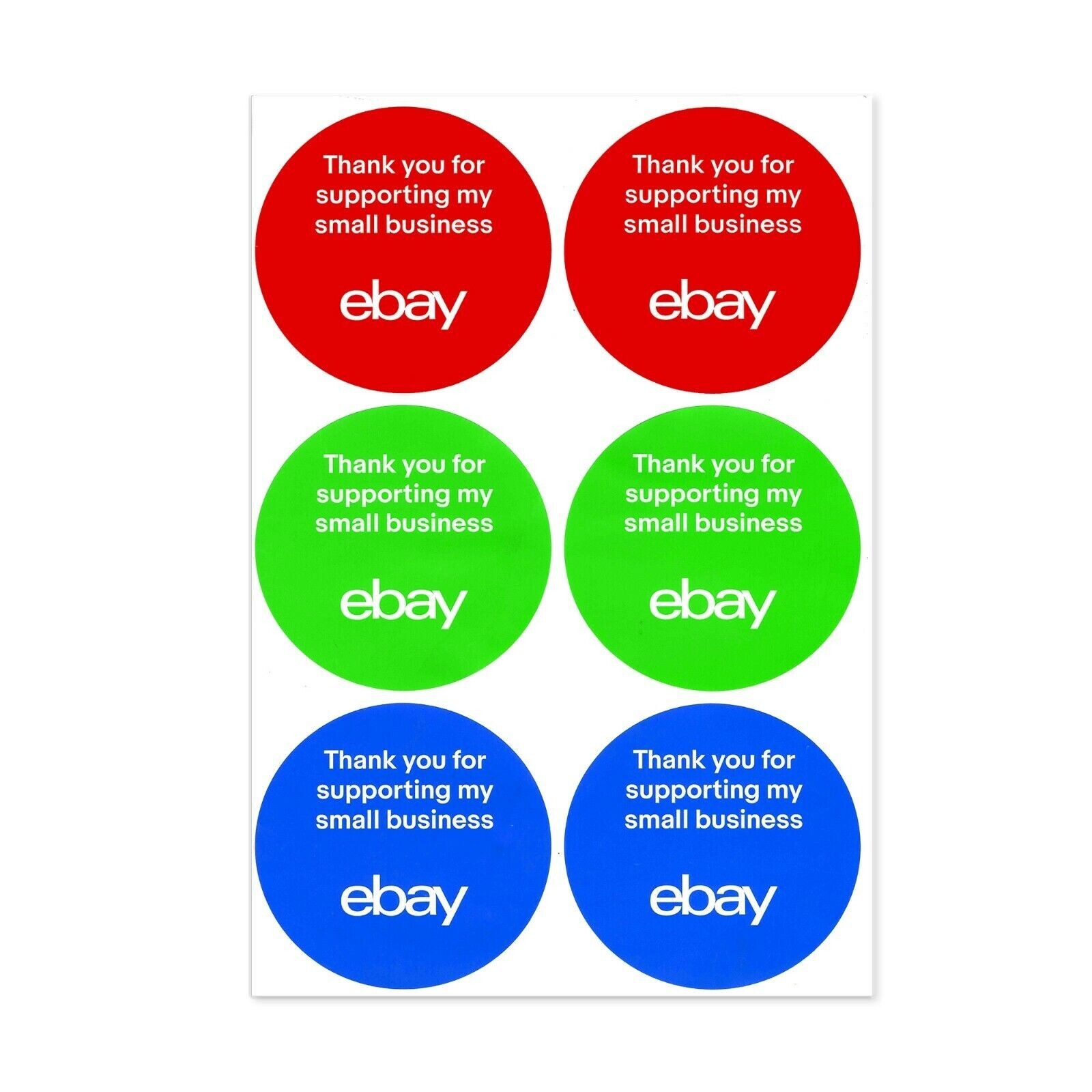 3”Small Business ebay Sticker package Label 3 colors*Save 32 when you