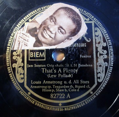 Louis Armstrong - That´s A Plenty - Lover - Brunswick - 10'' 78 RPM