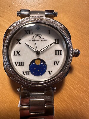 Porsamo Bleu, South Sea Crystal Moon Ladies Watch with Mother of Pearl Dial
