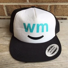 WM Classic Trucker SNAPBACK BASEBALL HAT Cap Mesh Back Foam Front Flat Bill