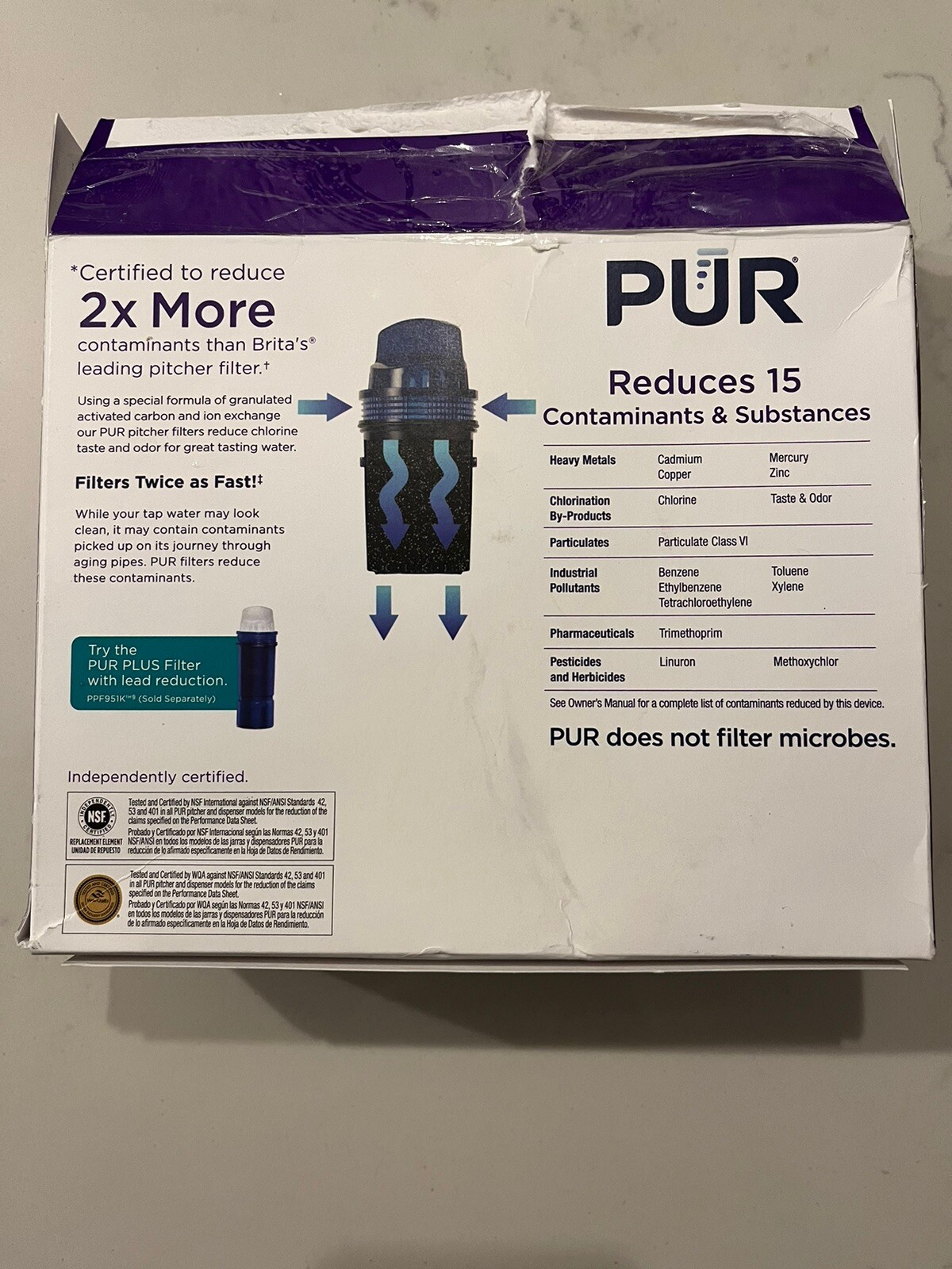(3 Pack) PUR Pitcher Replacement Water Filter PPF900Z New Sealed/ Open