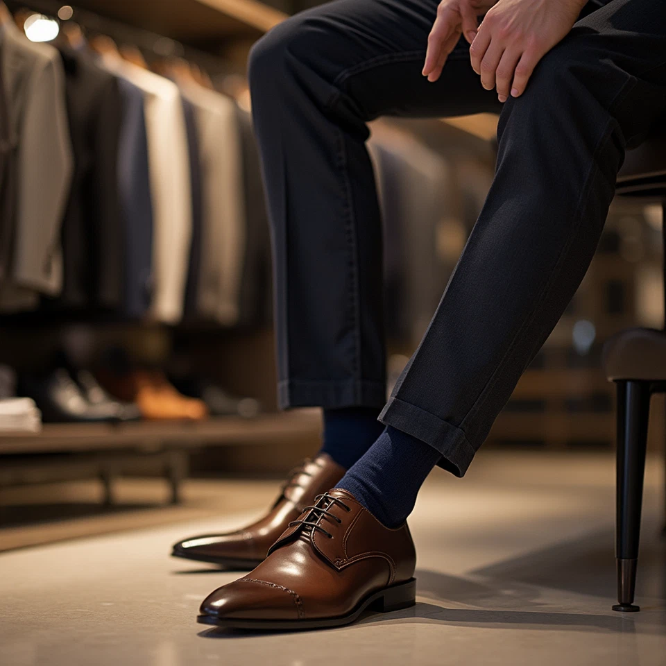 Paquete de 6 calcetines grandes cómodos lisos de algodón para hombre de negocios 10-13 grises Foto 3 de 4