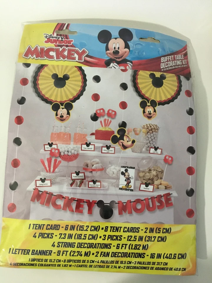 Rare Disney Junior Mickey Buffet Table Decorating Kit Mickey Mouse Clubhouse - Image 3 of 4