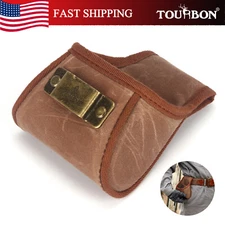 TOURBON Canvas Tools Belt Pouch Nail Screws Drill Carry Holder Tape Measure Clip