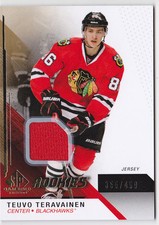 14-15 SP Game Used Teuvo Teravainen /499 Jersey Rookie Gold Blackhawks 2015
