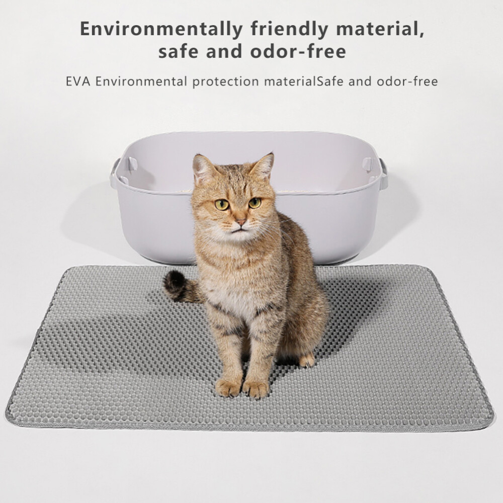 DoubleLayer Cat Litter Mat Waterproof Trapper Foldable Pad Pet Rug