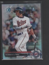 RICARDO De La TORRE 2017 BOWMAN CHROME DRAFT REFRACTOR CARD #BDC-190