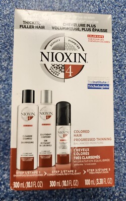 Nioxin System 4 Starter Kit, Color Safe, Color Hair Progressed Thinning, 3 steps