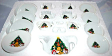 Vintage 17 Piece Child's Christmas China Tea Set