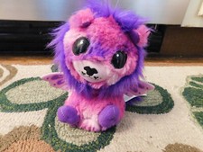Spinmaster HATCHIMALS Purple Pink Winged Lion Light Up Talking Toy Plush Pet EUC