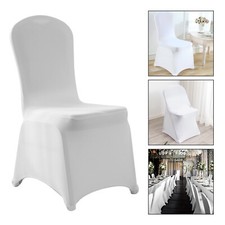 Image of Universal Spandex Lycra Chair Covers for Dining,Wedding&Party Stretch Slipcovers