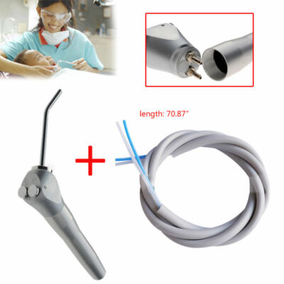 Dental Three-Way 3 Syringe Handpiece + Nozzles Air Turbine Tip + Silicone Tubing