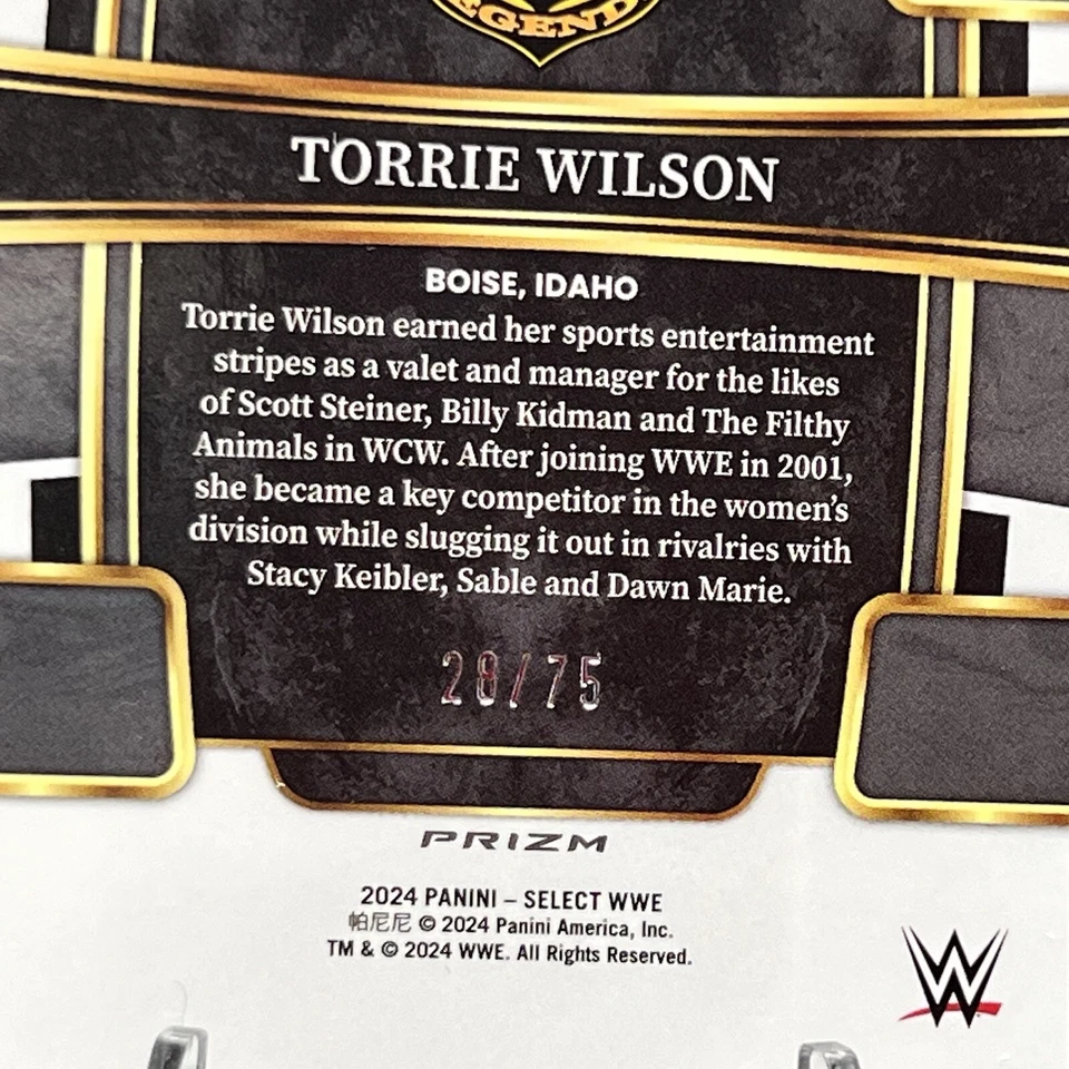TORRIE WILSON 2024 Select WWE LIME GREEN PRIZM 28/75 CONCOURSE LEVEL - LEGENDS - Image 4 of 4