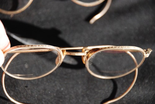 Original antike Bausch & Lomb 12K Gold Filled Gläser B&L ausgefallener Rand Ful-Vue - Bild 5 von 13